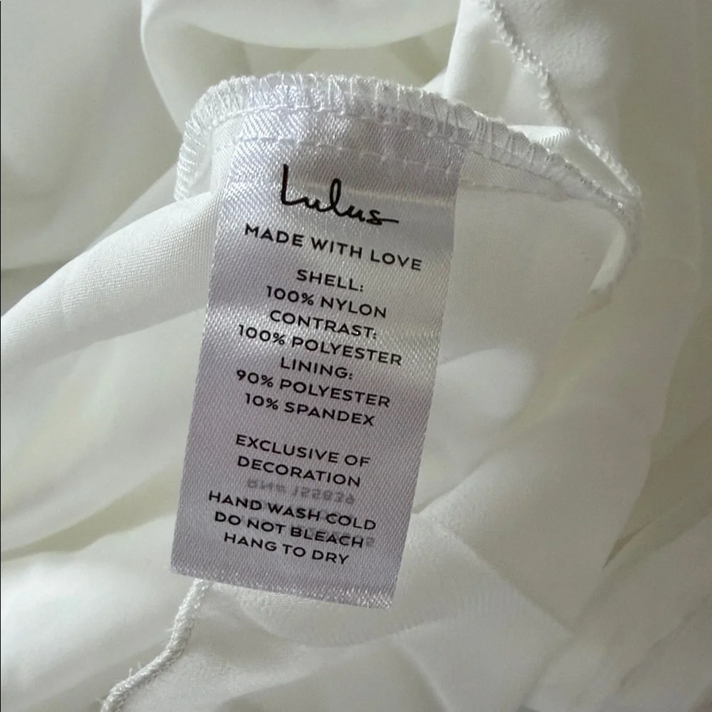 NWT lulus Ivory Chiffon Lace Pleated Open Back Wedding Dress Small - Picture 10 of 11